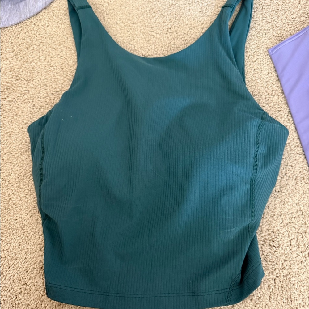 Lululemon crop tank with built in bra